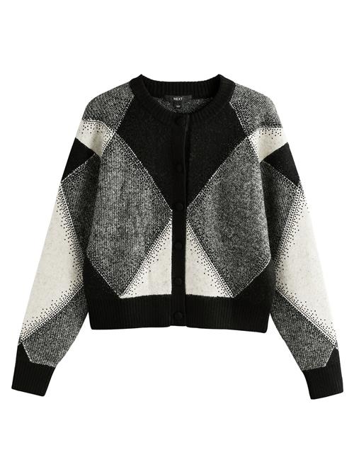 Next Cardigan 'Argyle'  grå / sort-meleret / hvid