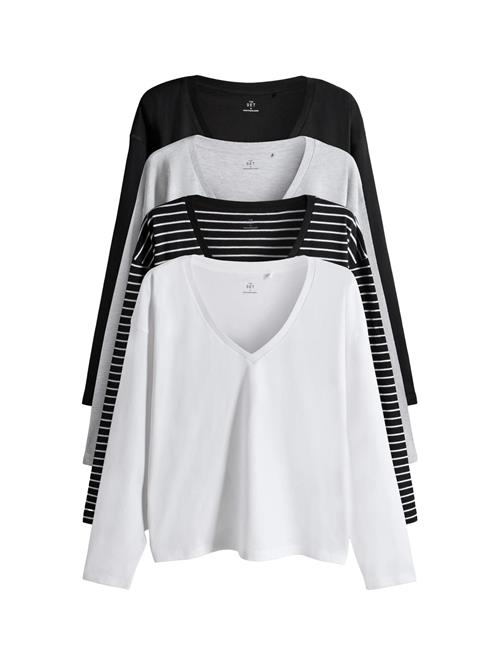 The Set Shirts  grå-meleret / sort / hvid