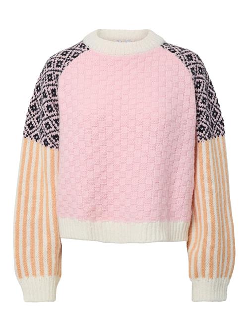 PIECES Pullover  creme / lyseorange / gammelrosa / sort