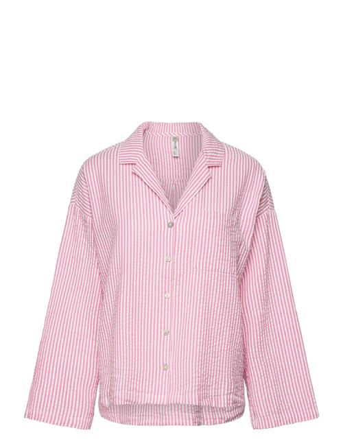 Pyjamasskjorte I Seersucker Lindex Pink