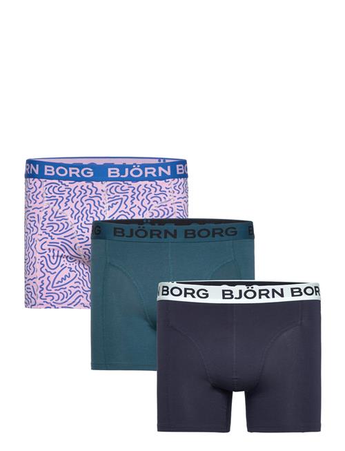 Cotton Stretch Boxer 3P Björn Borg Blue