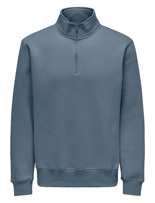 Onsconnor Reg 1/4 Zip Sweat ONLY & SONS Grey