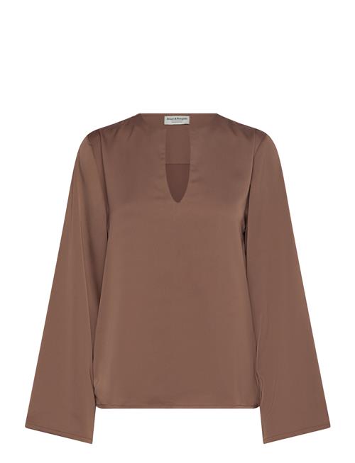 Se Bs Aubrey Regular Fit Shirt Bruun & Stengade Brown ved Booztlet