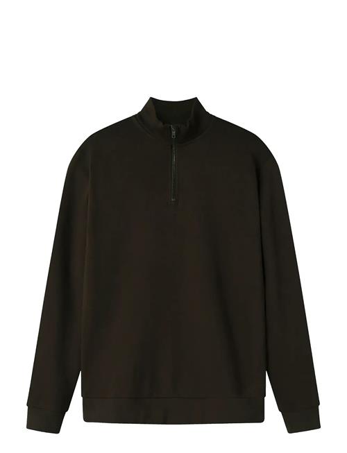 Nlnnizu Ls Bru Half Zip Sweat Noos LMTD Black