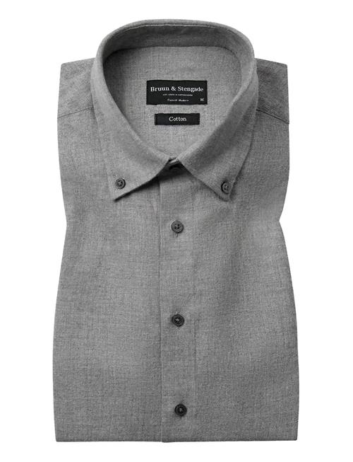 Bs Faruk Casual Modern Fit Shirt Bruun & Stengade Grey