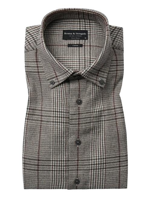 Bs Tazul Casual Modern Fit Shirt Bruun & Stengade Brown
