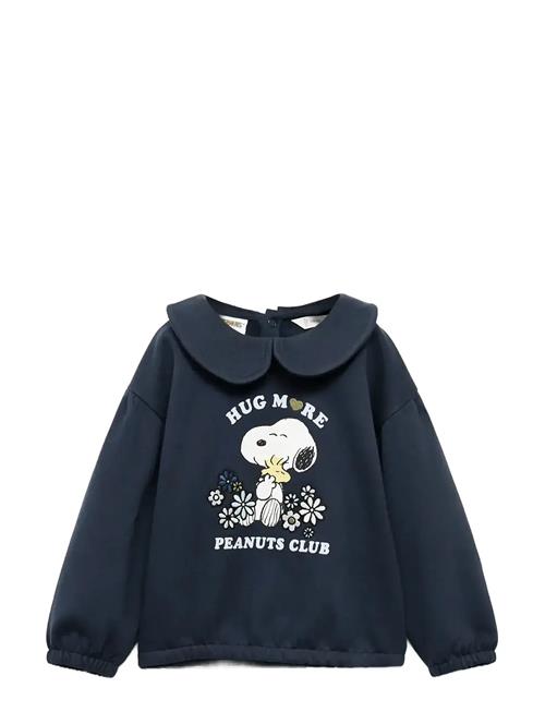 Snoopy-Print Sweatshirt Mango Navy