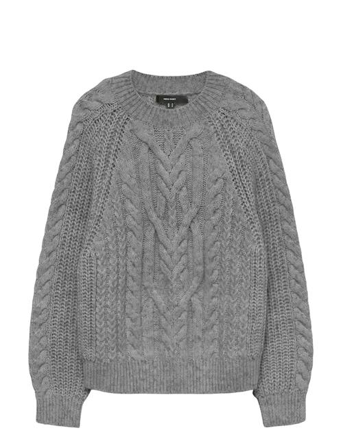 Vmjada Ls O-Neck Cable Pullover Vero Moda Grey