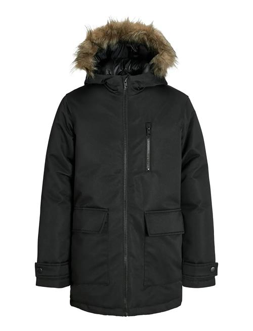 Jack & Jones Jjcharlie Detachable Faux Fur Park Jnr Jack & J S Black