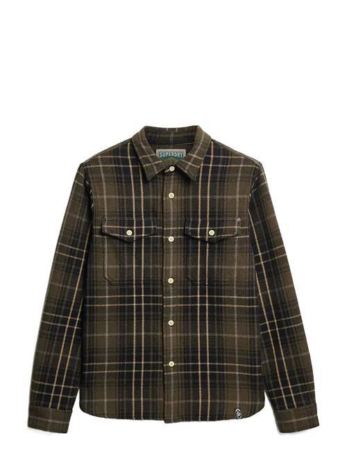 Merchant Heavy Checked Shirt Superdry Brown