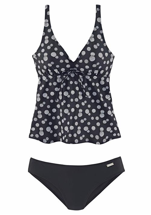 Se LASCANA Tankini  sort / hvid hos About You