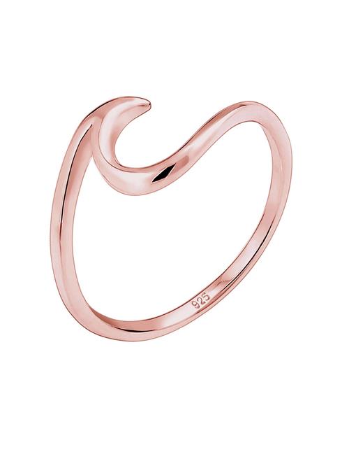 Se ELLI Ring 'Wellen'  rosa guld hos About You
