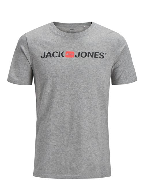 Se JACK & JONES Bluser & t-shirts 'Essentials'  grå-meleret / pastelrød / sort hos About You