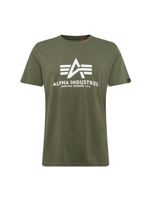 Se ALPHA INDUSTRIES Bluser & t-shirts  oliven / hvid hos About You