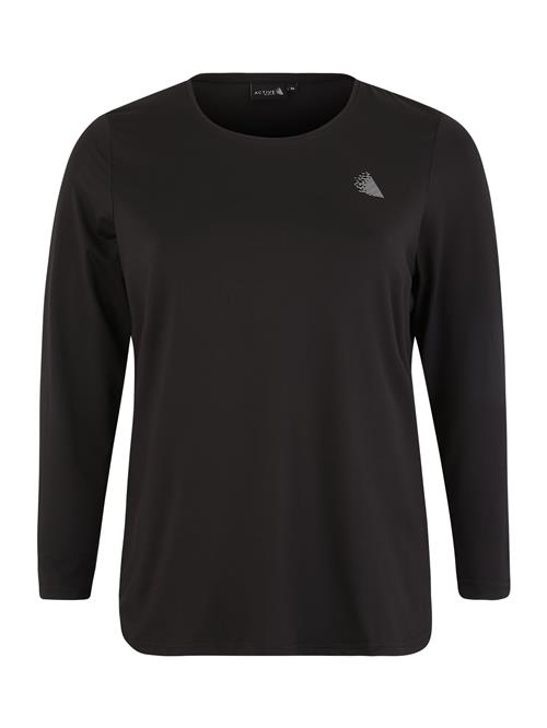 Se Active by Zizzi Funktionsbluse 'Abasic'  sort / hvid hos About You