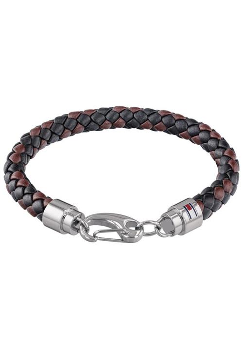 TOMMY HILFIGER Armbånd  brun / sort / sølv