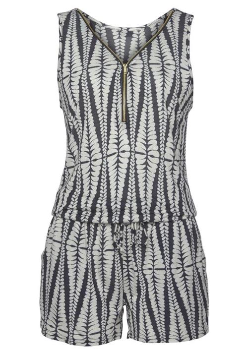Se LASCANA Jumpsuit  sand / mørkegrå hos About You