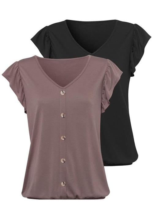 LASCANA Shirts  taupe / sort