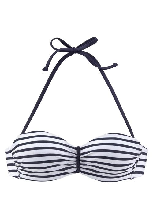 Se VENICE BEACH Bikinioverdel  navy / hvid hos About You