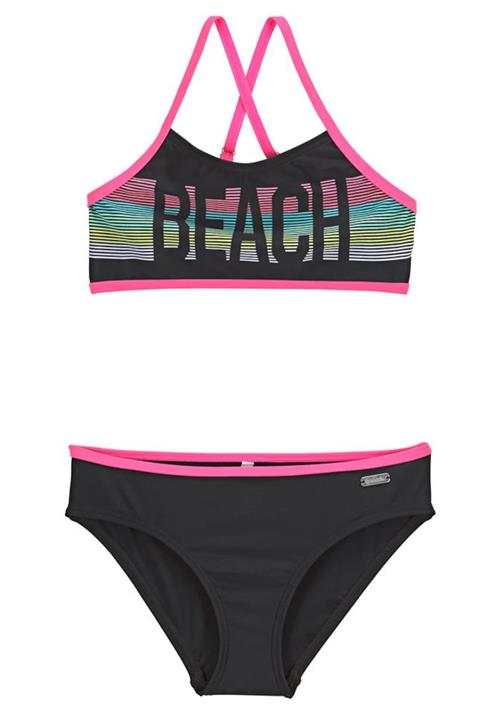 BENCH Bikini  lyseblå / gul / pink / sort