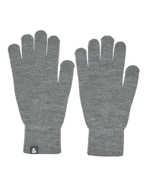 JACK & JONES Fingerhandsker 'Barry'  mørkegrå / sort / hvid