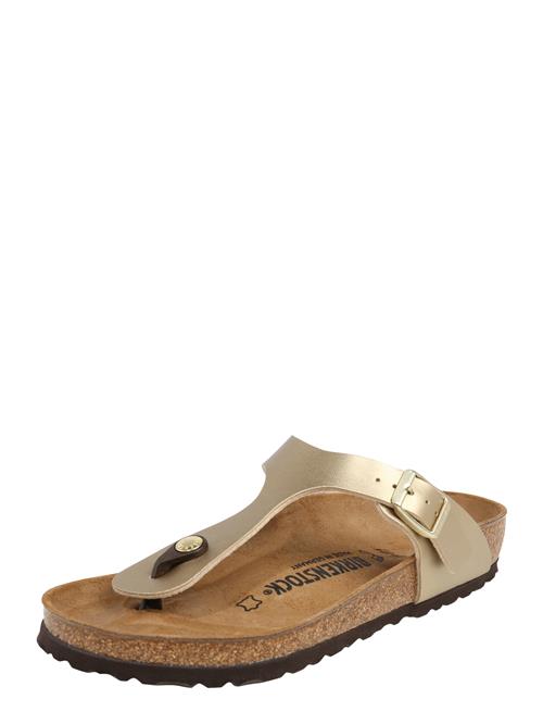 Se BIRKENSTOCK Klipklappere 'Gizeh'  guld hos About You