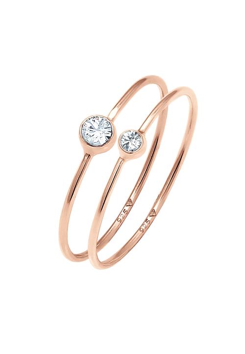 Se ELLI Ring 'Solitär'  rosa guld hos About You