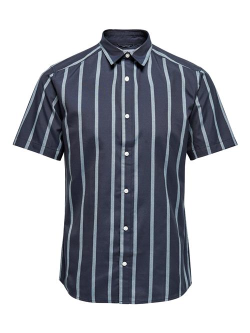 Only & Sons Skjorte 'TRAVIS'  navy / lyseblå