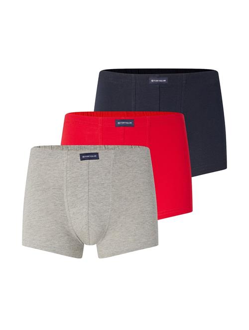 TOM TAILOR Boksershorts  mørkeblå / grå-meleret / lys rød