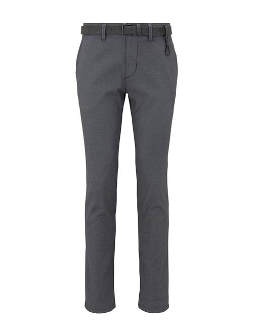 TOM TAILOR DENIM Lærredsbukser  antracit / hvid