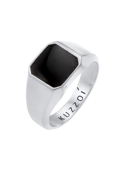 KUZZOI Ring  sort / sølv
