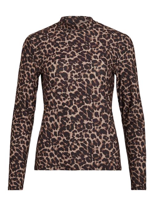 VILA Shirts 'Leoa'  beige / brun / sort