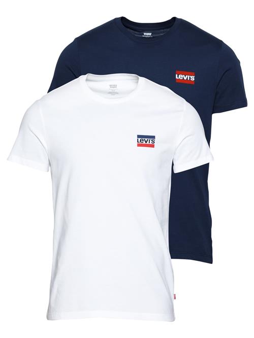 LEVI'S ® Bluser & t-shirts 'Graphic Crewneck Tee - 2 Pack'  navy / rød / hvid