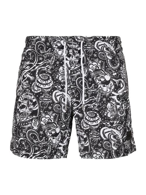 Urban Classics Badeshorts  sort / hvid