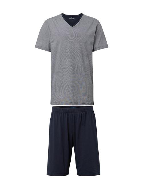 TOM TAILOR Pyjamas kort  natblå / mørkegrå