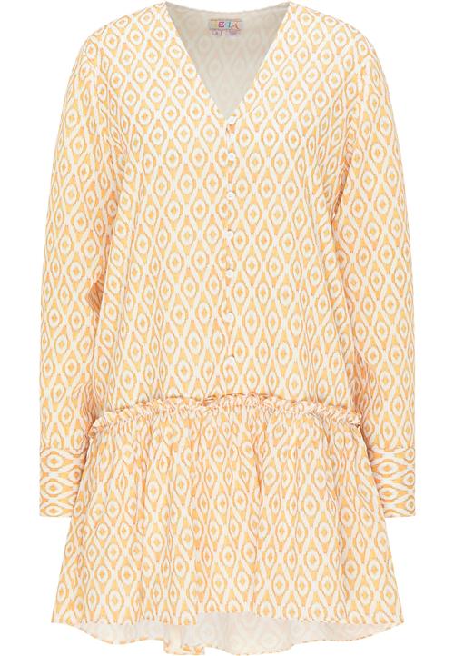 IZIA Sommerkjole  lysegul / hvid