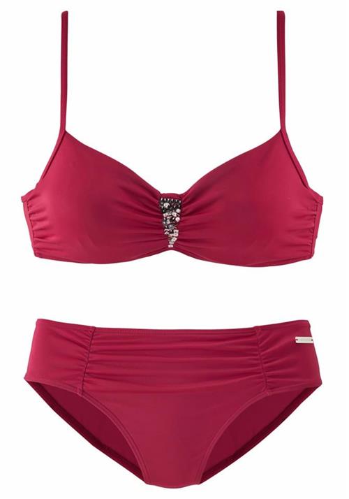LASCANA Bikini  kirsebærsrød / sølv