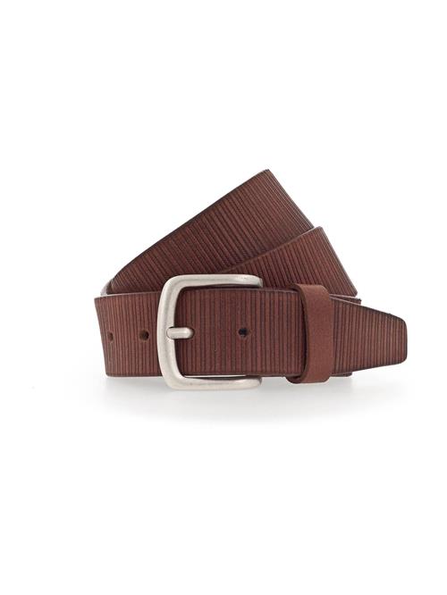 VANZETTI Bælte  cognac / mørkebrun / sølv