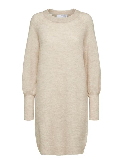 SELECTED Strikkjole 'Lulu'  beige-meleret