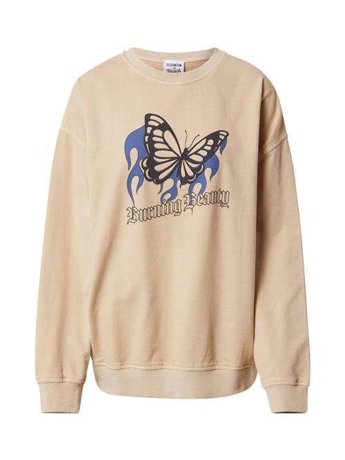 ABOUT YOU x Sharlota Sweatshirt 'Franca'  beige / blå / sort
