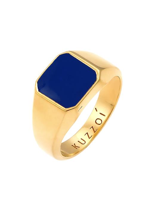 KUZZOI Ring 'Enamel'  mørkeblå / guld