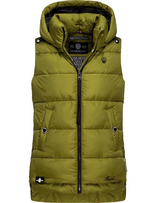 Se MARIKOO Vest 'Zarinaa'  oliven / sort / hvid ved About You