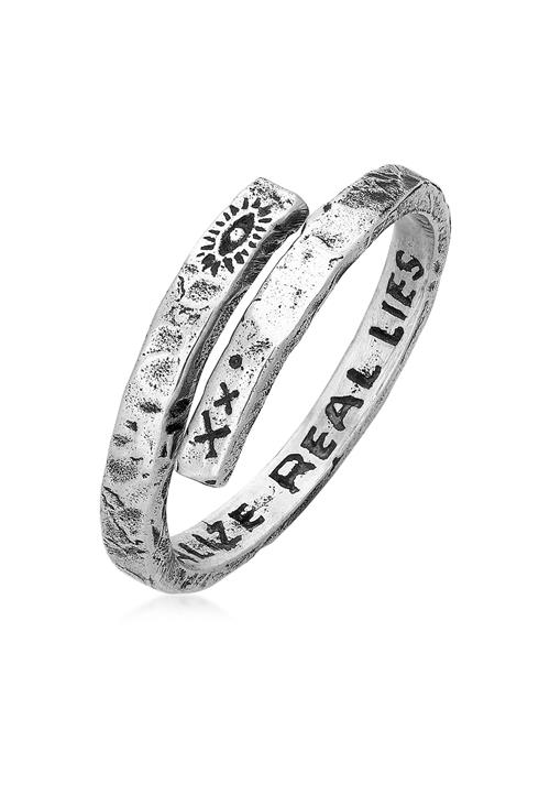 Haze&Glory Ring 'Evil Eye'  sort / sølv