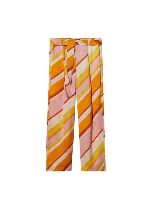 MANGO Bukser med lægfolder 'Odilia'  gul / orange / lyserød / blodrød / hvid