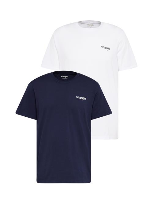 WRANGLER Bluser & t-shirts '2PACK SIGN OFF TEE'  navy / hvid
