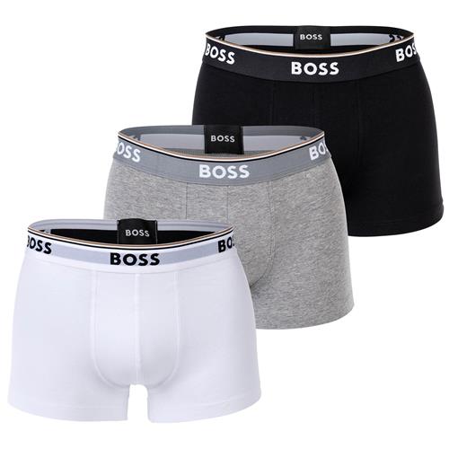 BOSS Boksershorts 'Power'  grå-meleret / sort / hvid