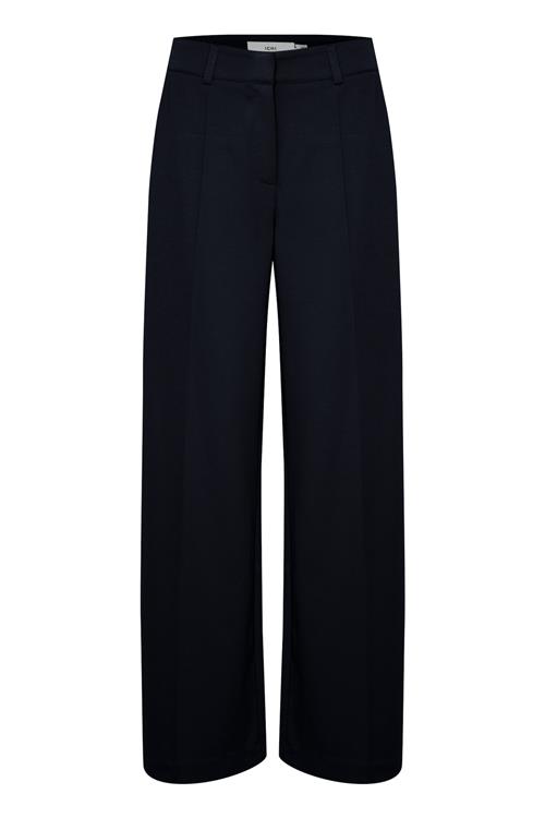 ICHI Bukser med fals 'Kate'  natblå