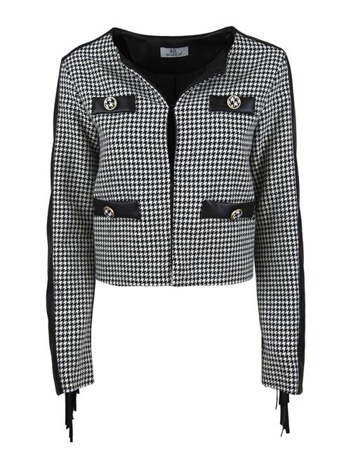 Influencer Overgangsjakke 'Houndstooth'  sort / hvid