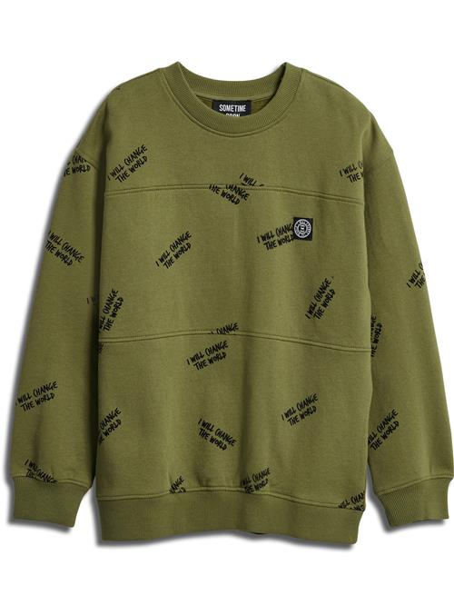 SOMETIME SOON Sweatshirt &#39;Milos&#39;  m&#248;rkegr&#248;n / sort