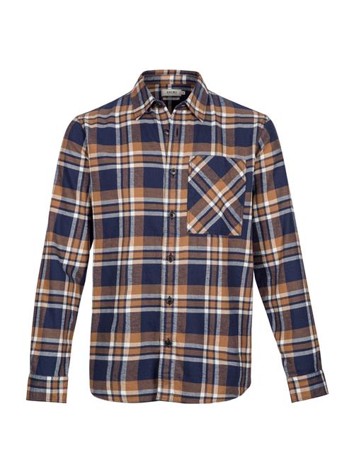 Shiwi Skjorte 'Luke'  lysebeige / indigo / brun